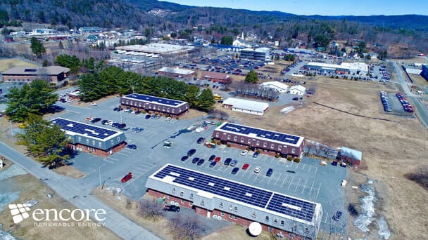 Gilman Office Center Solar Panels Aerial View